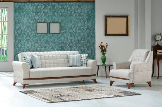 مبل راحتی ترک دوخت دقیق الهام‌ گرفته از سبک اروپایی